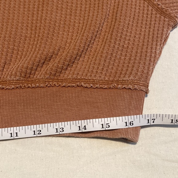 Z Supply Claire Waffle Long Sleeve - Russet - Picture 9 of 14